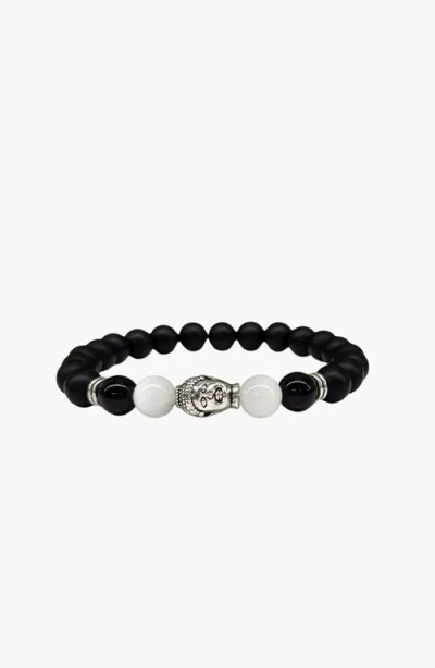 Humanist Beauty Buddha Obsidian Beaded Bracelet