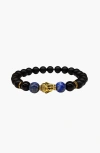 Humanist Beauty Buddha Obsidian Beaded Bracelet