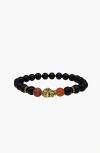 Humanist Beauty Buddha Obsidian Beaded Bracelet