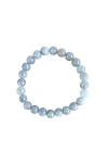 Humanist Beauty Crystal Healing Beaded Bracelet In Aquamarine