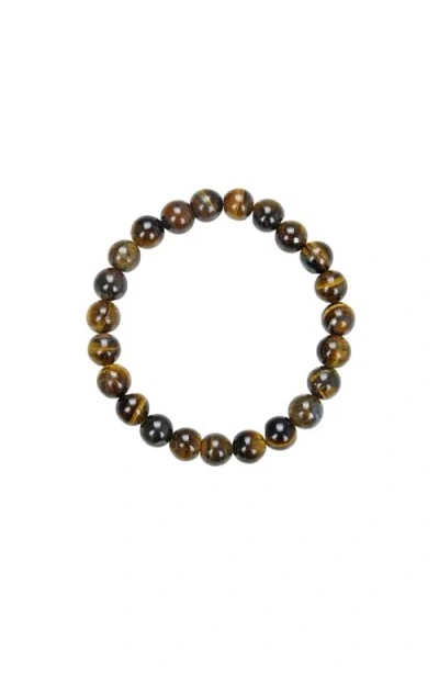 Humanist Beauty Crystal Healing Beaded Bracelet In Brown