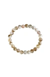 Humanist Beauty Crystal Healing Beaded Bracelet In Citrine