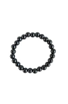 Humanist Beauty Crystal Healing Beaded Bracelet In Hematite