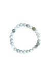 Humanist Beauty Crystal Healing Beaded Bracelet In Jade