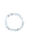 Humanist Beauty Crystal Healing Beaded Bracelet In Moonstone