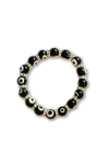 Humanist Beauty Evil Eye Beaded Bracelet In Black