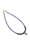 Humanist Beauty Evil Eye Charm Necklace In Blue