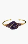 Humanist Beauty Gemstone Wire-wrapped Bracelet In Multi