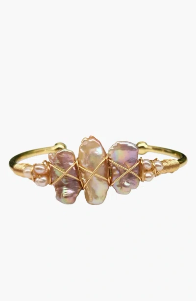 Humanist Beauty Gemstone Wire Wrapped Bracelet In Transparent