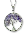 Humanist Beauty Tree Of Life Gemstone Necklace In Purple