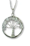 Humanist Beauty Tree Of Life Gemstone Necklace In Transparent