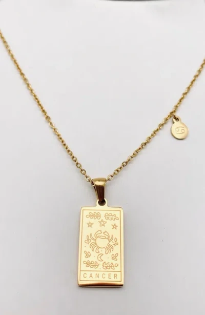 Humanist Beauty Zodiac Constellation Pendant Necklace In Gold