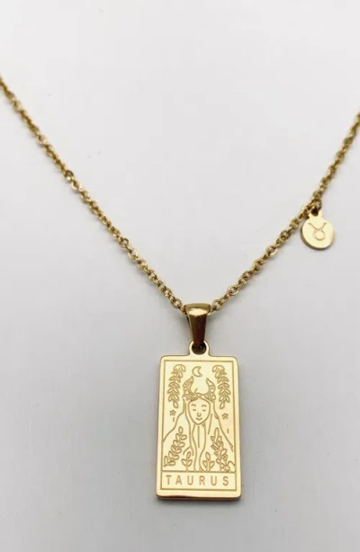 Humanist Beauty Zodiac Constellation Pendant Necklace In Gold