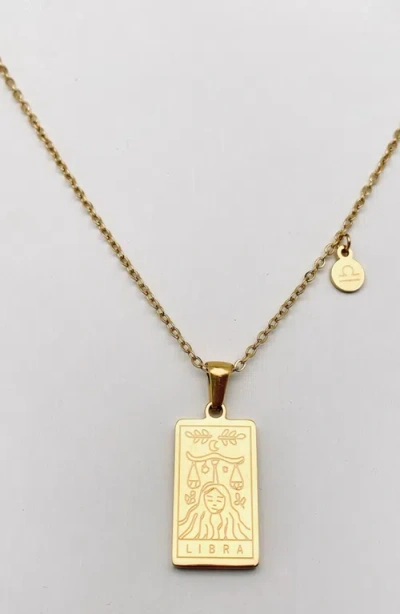 Humanist Beauty Zodiac Constellation Pendant Necklace In Gold