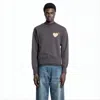 Humanmade Long-sleeve Sweatshirt With Graphic Accents And Relaxed Fit In Brown
