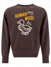 Humanmade Relaxed Fit Graphic Print Long-sleeve Sweatshirt In Brown