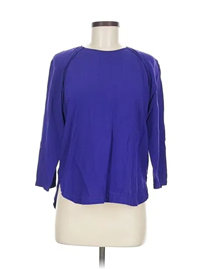 Pre-owned Humanoid 3/4 Sleeve Top Blue Boatneck Tops