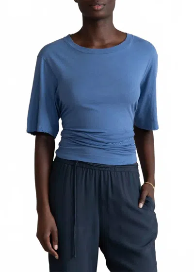 Humanoid Benna Jersey Top In Steel In Blue