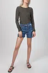Humanoid Hanya Top In Blackish Stripe In Multi