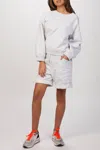 Humanoid Harper Organic Cotton Crewneck Sweatshirt In Birch Heather In White