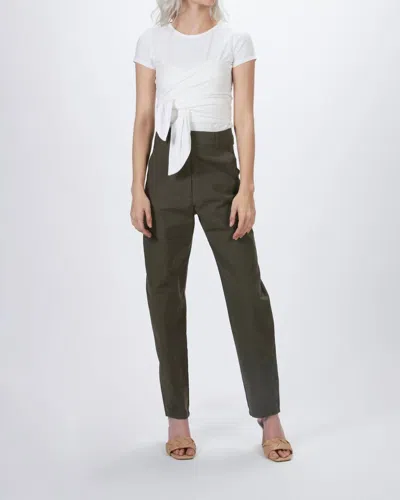 Humanoid Peggy High Waist Pants In Military In Black