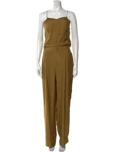 Pre-owned Humanoid Square Neckline Jumpsuit In Green