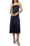 Humanoid Suad Satin Dress In Night In Blue