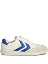 Hummel Chevron Suede Sneakers In White