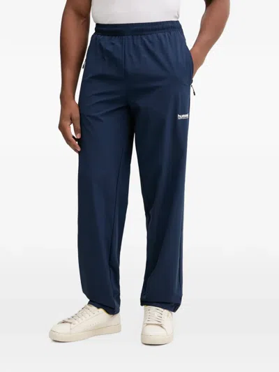 Hummel Pulse Logo-print Track Pants In Blue