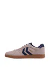 Hummel Stripe-panel Perforated Sneakers In Pink