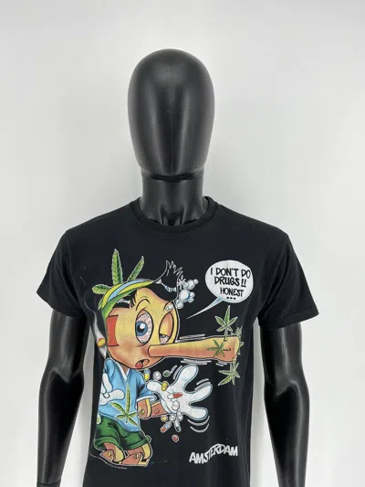 Pre-owned Humor X Vintage 90's Pinokkio 'i Don't Do Drugs Honest' T-shirt In Multicolor