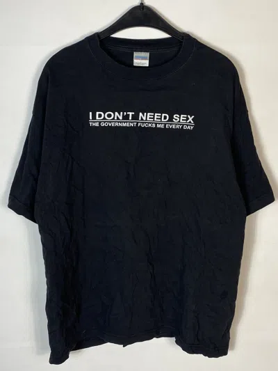 Pre-owned Humor X Vintage I Don't Need Sex T-shirt Vintage Print Tee In Black