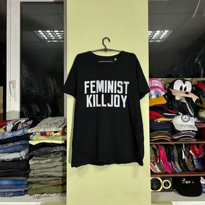 Pre-owned Humor X Vintage Y2k Adult “ Feminist Killjoy ” Promo Humor Tee In Black