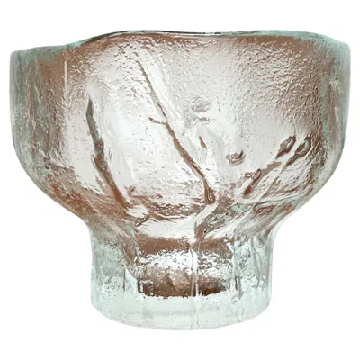 Pre-owned Humppila Mid-century Modern Glass Bowl By Heiniä Kainalossa For , Finland, 1960s In Gray
