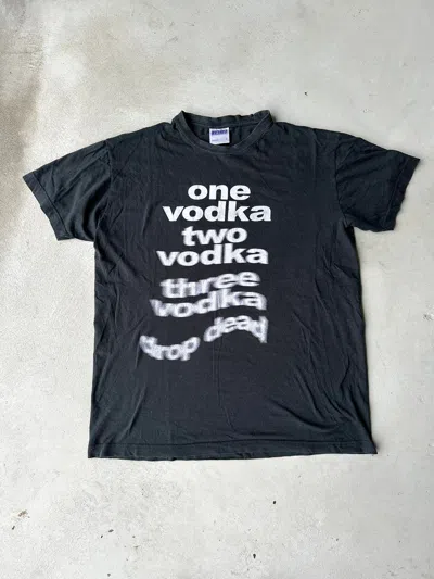 Pre-owned Humör Vintage "one Vodka Two Vodka Three Vodka Drop Dead" In Black