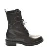 Hundred 100 Black Buffalo Leather Ankle Boot In Black