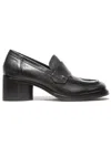 Hundred 100 Black Buffalo Leather Moccasins In Black