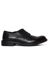 Hundred 100 Black Leather Lace-up Shoes In Black