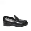 Hundred 100 Black Leather Moccasin In Black
