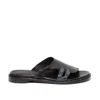 Hundred 100 Black Leather Slide Sandals In Black