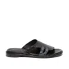 Hundred 100 Black Leather Slide Sandals In Black