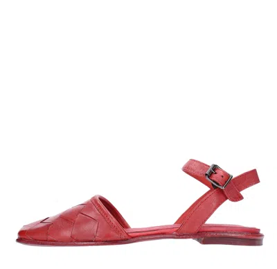 Hundred 100 Flat Shoes Red In Rosso Vivaci