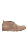 Hundred 100 Man Ankle Boots Khaki Size 7 Leather In Beige