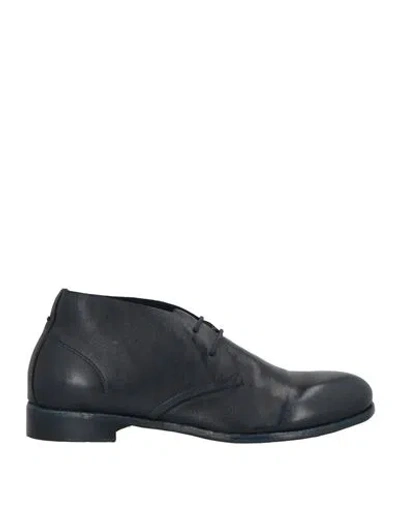 Hundred 100 Man Ankle Boots Navy Size 8 Leather