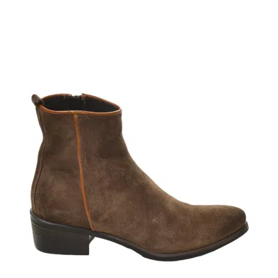 Hundred 100 Sand Suede Texan Ankle Boot In Brown