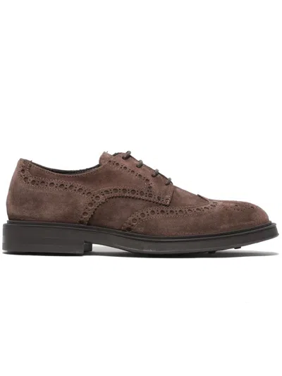 Hundred 100 Suede Laced Shoes In Brown