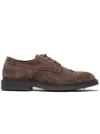Hundred 100 Suede Laced Shoes In Grey