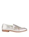Hundred 100 Woman Loafers Silver Size 10 Leather