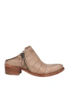 Hundred 100 Woman Mules & Clogs Taupe Size 8 Soft Leather In Grey