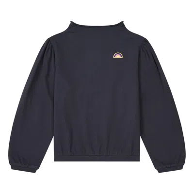 Hundred Pieces Kids' Girl's Organic Cotton Long Sleeve Shirt In Black In Multi